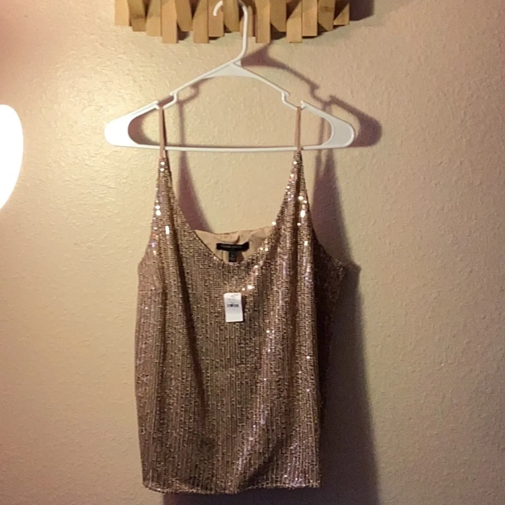 Banana Republic Gold Sequin Tank Top - Picture 1 of 5